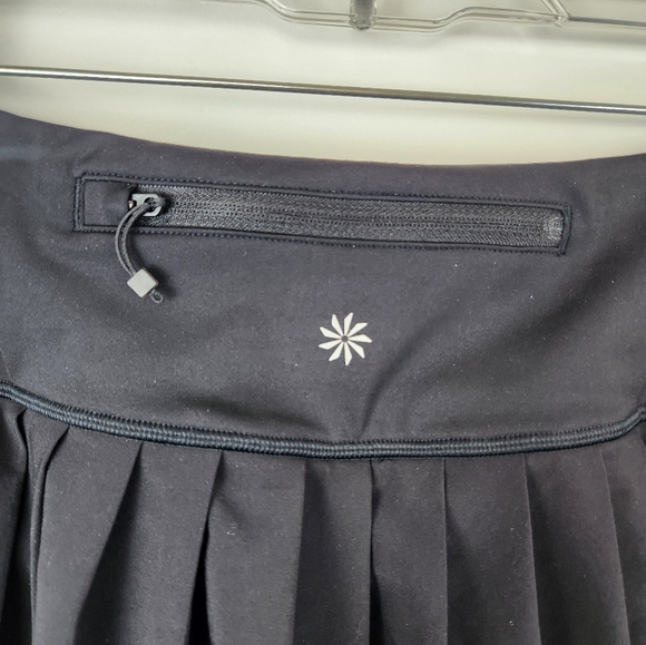 Athleta Elevate Skort Tennis Skirt Black Pleated Size Large. - Picture 3 of 7